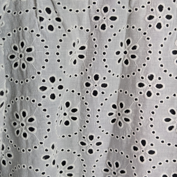 Pari Passu NWOT White Eyelet Over Black Maxi Elastic Waist Skirt sizes 20+24 - Picture 6 of 11